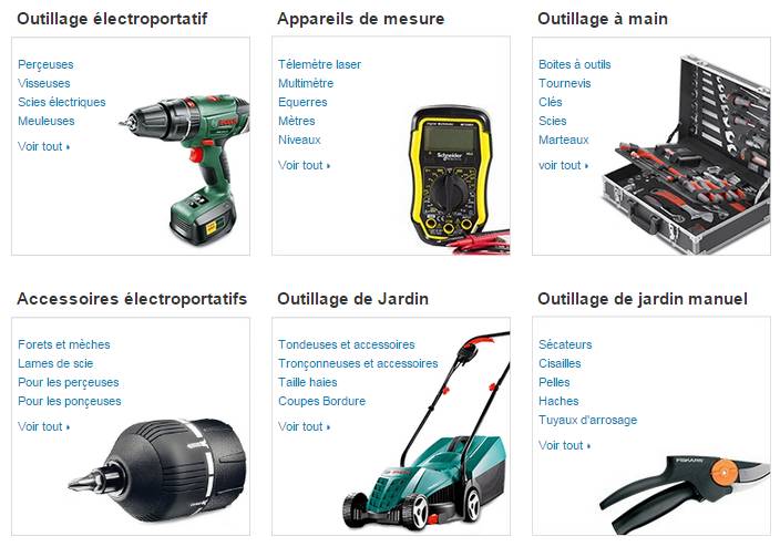 Bricolage et Jardinage Amazon : 20% de rabais sur plus de 50000 articles