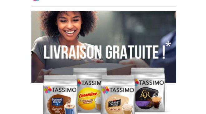 Livraison gratuite sur Tassimo