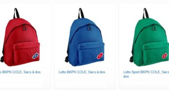 Sac à dos Lotto à 6 euros au lieu de 20 euros (panier plus – ou 10,24 euros)