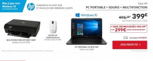 pack PC portable HP – Imprimante et souris HP sur Darty