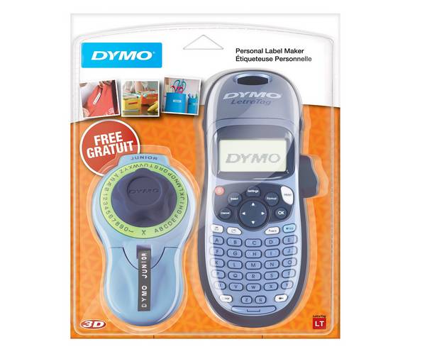 Moins de 20 euros le pack étiqueteuse Dymo LetraTag LT-100H + Outils de marquage Dymo Junior