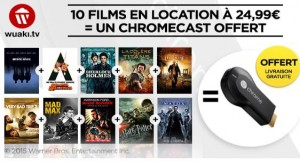 Chromecast Google + 10 films en VOD Wuaki