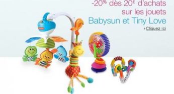 20% de remises sur les jouets 1er âges Babysun et Tiny Love dès 20€ d’achats