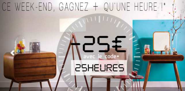 Bon plan mobilier design : 25€ de remise dès 120€ sur Miliboo