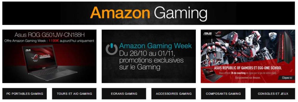 Amazon Gaming Week : 1 semaine de ventes flash spécial Gaming