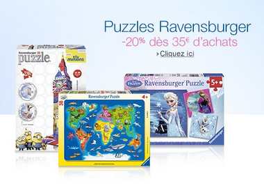 Bon plan Puzzle Ravensburger : 20% de reduction dès 30 euros d’achat (Amazon)