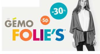 Jusqu’à -50% sur la mode (vêtements et chaussures) pendant les GEMO Folie’s !