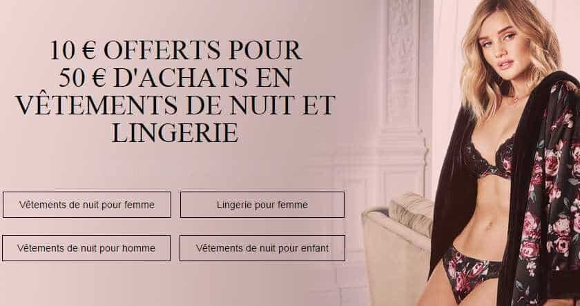 Marks & Spencer : 10€ offerts sur la lingerie