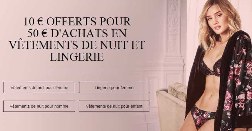 Marks & Spencer : 10€ offerts sur la lingerie