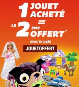 1 jouet acheté = le 2ème gratuit