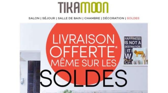 Bon plan Mobilier et Deco livraison gratuite sur Tikamoon