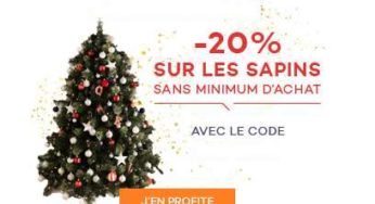 Bon plan Sapins de Noël artificiels : 25% suppl. sur tous les sapins (même promo)