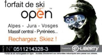 3€ la Carte Forfait ski Open qui donne des remises sur les forfaits ski dans plus 50 stations (au lieu de 5€).