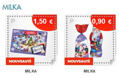 Coupon de reduction Calendrier de l’avent Milka : 1,5€ de remise (-0,9€ sur Père Noel Milka, Sachet Noel Milka..)