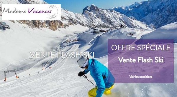 Vente flash séjours au ski : jusqu’à -60% sur Madame Vacances (à partir de 125€ les 7j)