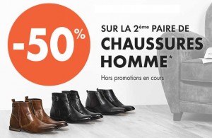 la seconde paire homme à moitié prix Gemo