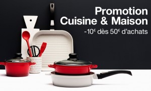 offre Promotion de Noel sur le rayon Cuisine et Maison 10 euros immediat