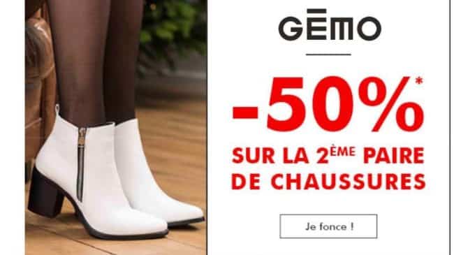 on plan Chaussures Gémo la seconde à moins 50%