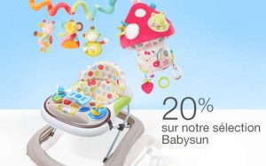 remises sur les jouets d’éveil et puériculture Babysun