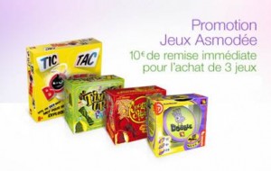 10 euros offerts dès 3 jeux Asmodée