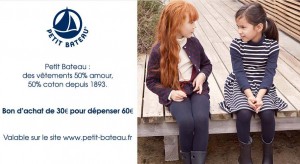 Bon d’achat Petit Bateau moitié prix