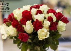 Bouquet moitié prix : 40 roses rouges et blanches à 24,9€ (Les Fleurs de  Nicolas / partout en France)