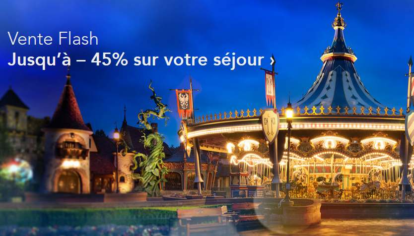 Vente Flash Disneyland Paris : Séjours jusqu’à moins 45%