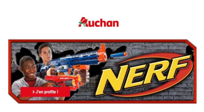 crédit sur carte Auchan pour achat d’un jouet Nerf