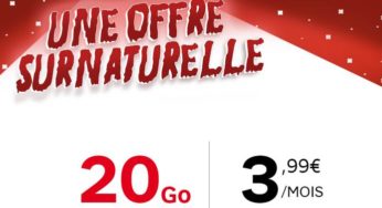 3,99€/mois le forfait SFR 20Go + Appels / SMS & MMS illimités sans engagement – DERNIER JOUR