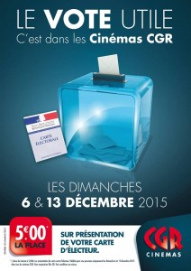 offre spéciale élection régionale 2015 CGR cinéma