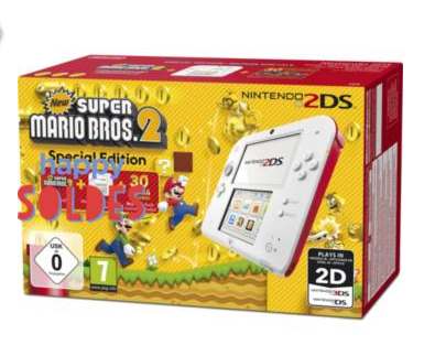 58 euros la Console 2DS Nintendo + New Super Mario Bros 2 – Soldes Boulanger