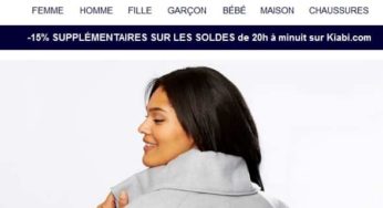 Happy Hours Kiabi : 15% de remise en plus sur les soldes jusqu’à dimanche