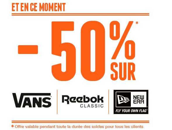 Soldes Courir 2016 Reebok Vans et New Era