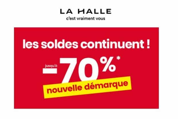 Soldes La Halle 2019 ! Nouvelle démarque jusqu’à -70%