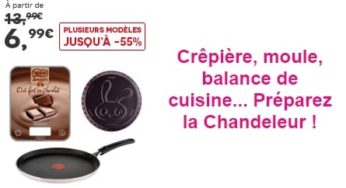 Vente flash Chandeleur: poêles, moules et balance Tefal jusqu’à -50%