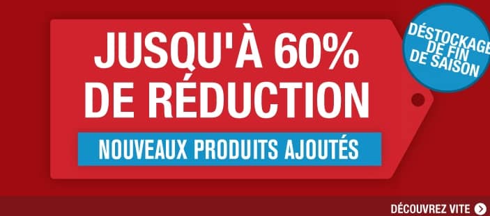 BON PLAN : 20% supplémentaire sur le déstockage Activinstinct (vêtements, accessoires et équipement de sport)