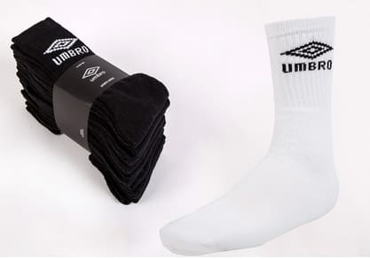 10 paires de chaussettes Umbro à 8,99€ (blanche ou noire)