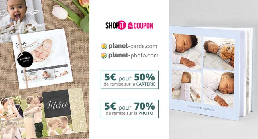 Bon de réduction Planet Cards : 50% sur vos achats (Faire-part, cartes…) pour 5€