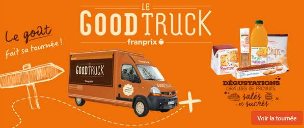 Dégustations gratuites Franprix : itinéraire du Good Truck Franprix (région parisienne)