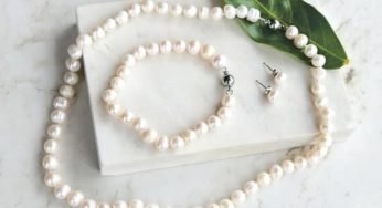 Parure en perles d’eau douce à moins de 11€ port inclus (collier + bracelet + boucles d’oreilles)