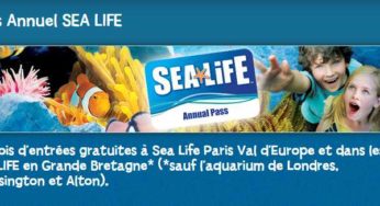 Pass annuel Sea Life Paris pas cher : 39,90€ adulte / 29,90€ enfant (et -20% sur la boutique et autres avantages)