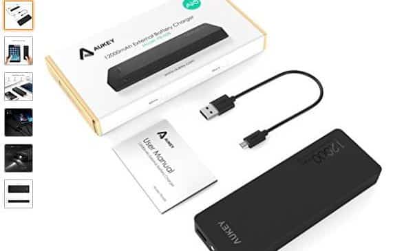  batterie externe 12000mAh Aukey double port USB