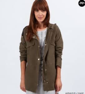 Parka à capuche Etam soldes