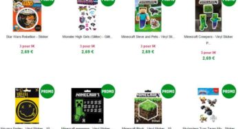 3 planches d’autocollant pour 5€ port inclus (Minecraft , Starwars, Skylanders, Disney, Little Pony…)