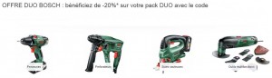 20% de remise sur les packs Bosch