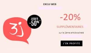 20% suppl dès 2 articles 3J Galeries Lafayette