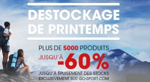 Déstockage de Printemps Go Sport 