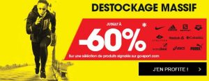 Déstockage massif Go Sport