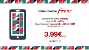 Forfait Free Mobile 50Go vente privée