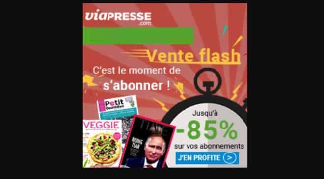 Vente flash abonnement magazine Via Presse